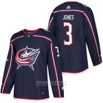 Camiseta Hockey Columbus Blue Jackets 3 Seth Jones Autentico Primera 2018 Azul