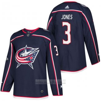 Camiseta Hockey Columbus Blue Jackets 3 Seth Jones Autentico Primera 2018 Azul