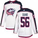 Camiseta Hockey Columbus Blue Jackets 56 Marko Dano Road Autentico Blanco