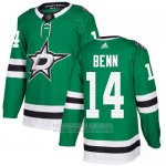 Camiseta Hockey Dallas Stars 14 Jamie Benn Verde Primera Autentico Stitched