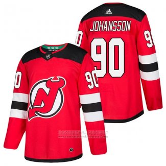 Camiseta Hockey New Jersey Devils 90 Marcus Johansson Autentico Primera 2018 Rojo