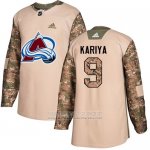 Camiseta Hockey Colorado Avalanche 9 Paul Kariya Camuflaje Autentico 2017 Dia De Los Veteranos Stitched