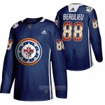 Camiseta Hockey Winnipeg Jets Nathan Beaulieu 2020 Wasac Night Indigenous Heritage Azul Camiseta Hockey Winnipeg Jets Nathan Beaulieu 2020 Wasac Night Indigenous Heritage Azul
