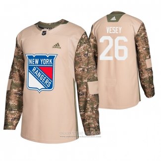 Camiseta Hockey New York Rangers Jimmy Vesey Dia De Los Veteranos Camuflaje