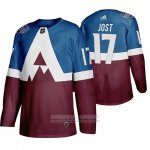 Camiseta Hockey Colorado Avalanche Tyson Jost 2020 Stadium Series Azul
