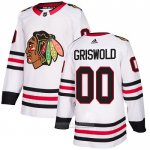 Camiseta Hockey Chicago Blackhawks 00 Clark Griswold Road Autentico Blanco