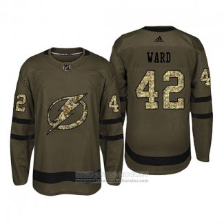 Camiseta Hockey San Jose Sharks 42 Joel Ward Camuflaje Salute To Service