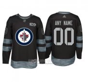 Camiseta Hockey Winnipeg Jets Personalizada Negro