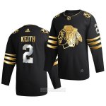 Camiseta Hockey Chicago Blackhawks Duncan Keith Golden Edition Limited Autentico 2020-21 Negro Camiseta Hockey Chicago Blackhawks Duncan Keith Golden Edition Limited Autentico 2020-21 Negro