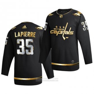 Camiseta Hockey Washington Capitals Henrik Lundqvist Golden Edition Limited Autentico 2020-21 Negro