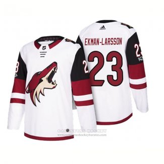 Camiseta Hockey Arizona Coyotes Oliver Ekman Larsson 2018 Season Centennial Patch Team Road Blanco