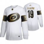 Camiseta Hockey Carolina Hurricanes Dougie Hamilton Golden Edition Blanco