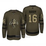 Camiseta Hockey Florida Panthers 16 Aleksander Barkov Camuflaje Salute To Service