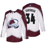 Camiseta Hockey Colorado Avalanche 34 Carl Soderberg 2018 Blanco