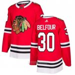 Camiseta Hockey Chicago Blackhawks 30 Ed Belfour Primera Autentico Rojo
