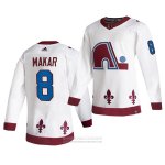 Camiseta Hockey Colorado Avalanche Cale Makar Reverse Retro Autentico 2021 Blanco Camiseta Hockey Colorado Avalanche Cale Makar Reverse Retro Autentico 2021 Blanco
