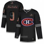 Camiseta Hockey Montreal Canadiens Maurice Richard 2020 USA Flag Negro