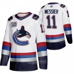 Camiseta Hockey Vancouver Canucks Mark Messier 50 Aniversario Vintage Blanco Camiseta Hockey Vancouver Canucks Mark Messier 50 Aniversario Vintage Blanco