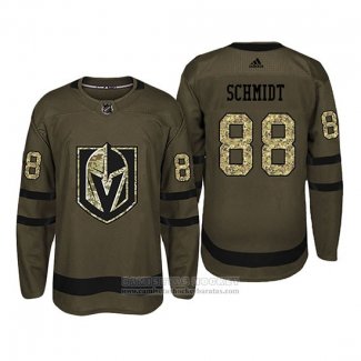 Camiseta Hockey Vegas Golden Knights 88 Nate Schmidt Camuflaje Salute To Service